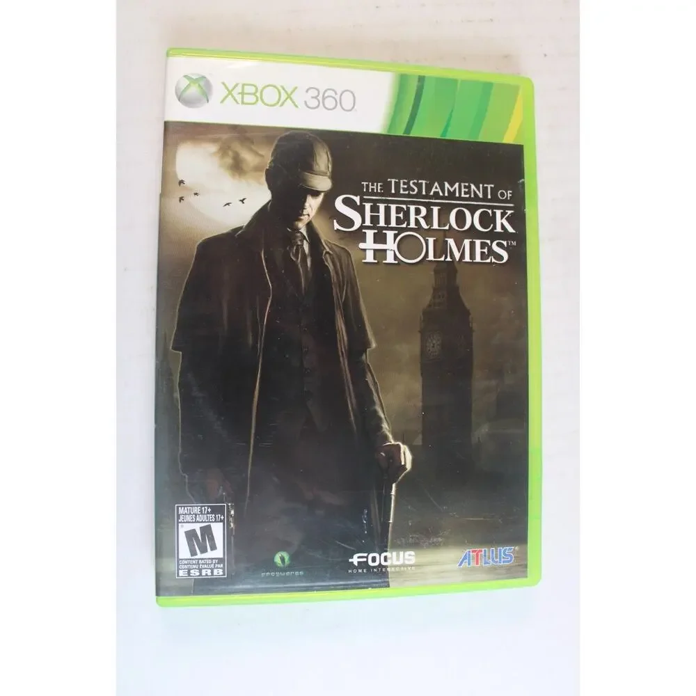 Testament of Sherlock Holmes (Microsoft Xbox 360, 2012) authentic, tested